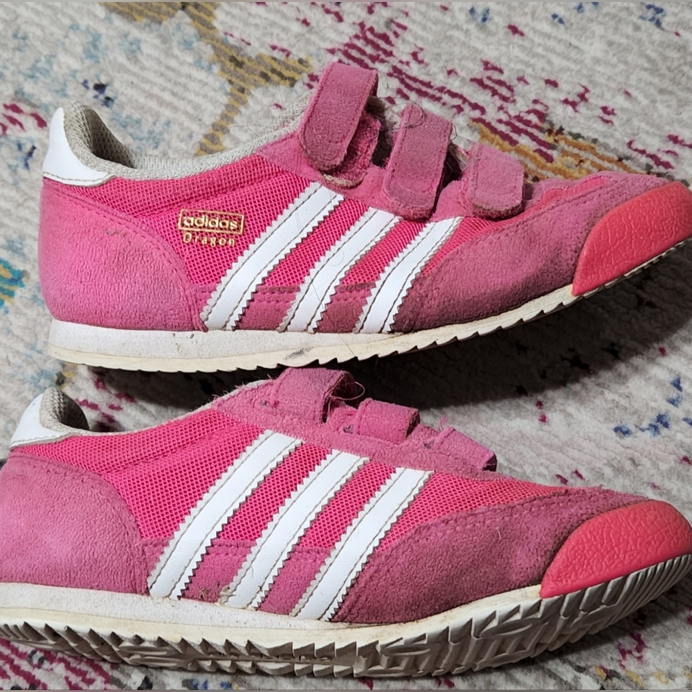 Pink Adidas Dragon shoes size 12.5 kids